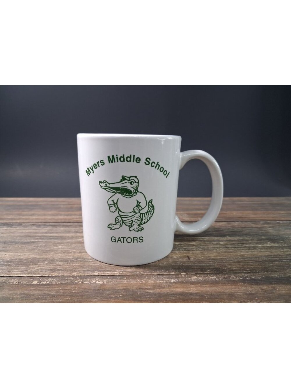 Vintage Myers Middle School Principal Teacher Mug Cup Ceramic Gator Savannah GA